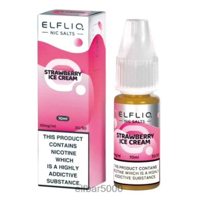 ELFBAR NAPLNE | RT44D182elfbar elfliq nic salts - jahodový sneh - 10ml-10 mg/ml klasický