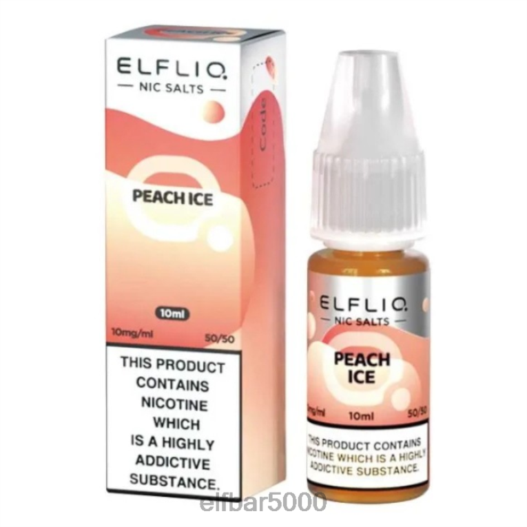 ELF BAR MARKET | RT44D186elfbar elfliq nic salt - broskyňová ľadová - 10ml-20 mg/ml klasický