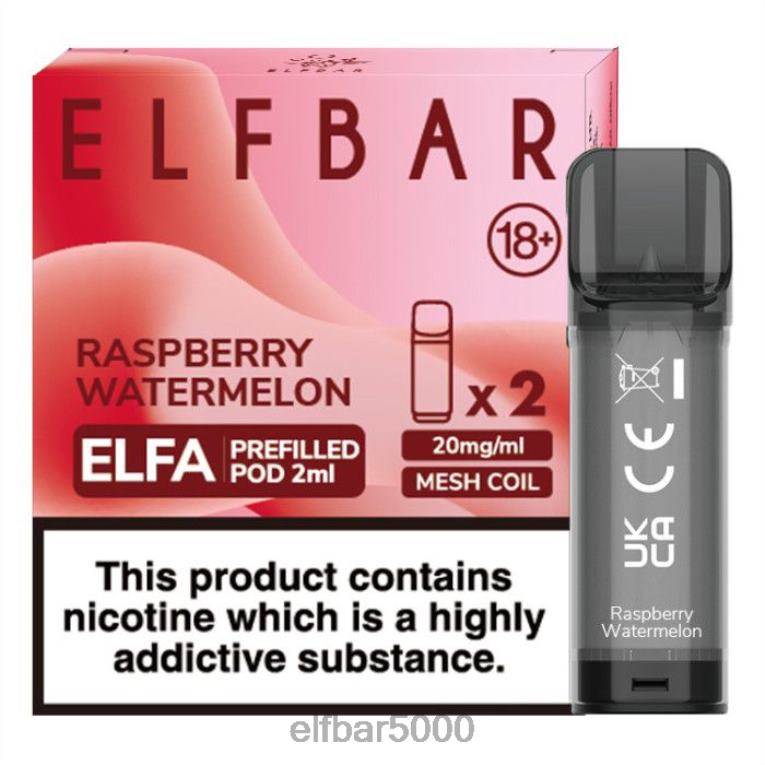 ELFBAR NAPLNE | RT44D122elfbar elfa naplnená tobolka - 2 ml - 20 mg (2 balenia) malinový vodný melón