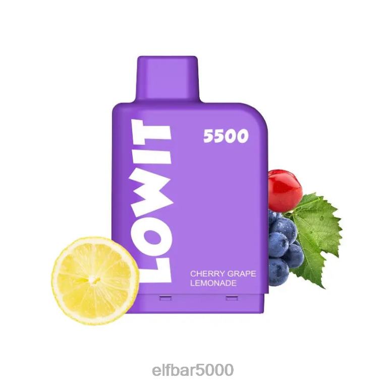 ELFBAR SK | RT44D450 ELFBAR predplnený pod lowit 5500 šlukov 2%nic čerešňová hroznová limonáda