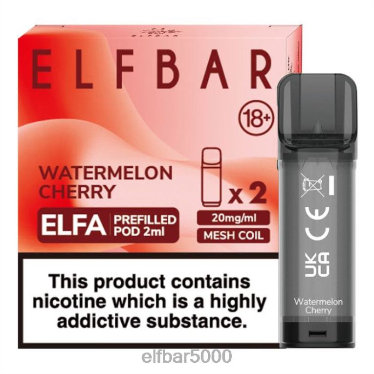 ELF BAR CENA | RT44D121elfbar elfa naplnená tobolka - 2 ml - 20 mg (2 balenia) vodný melón čerešňa