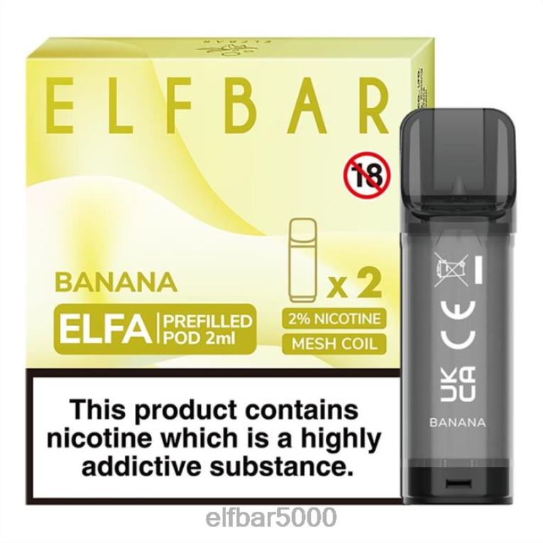 ELF BAR ELFA PRO | RT44D105elfbar elfa naplnená tobolka - 2 ml - 20 mg (2 balenia) banán