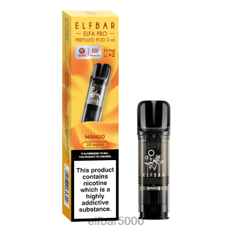 ELF BAR LIQUID | RT44D87elfbar elfa pro predplnené struky - 20 mg - 2 bal mango