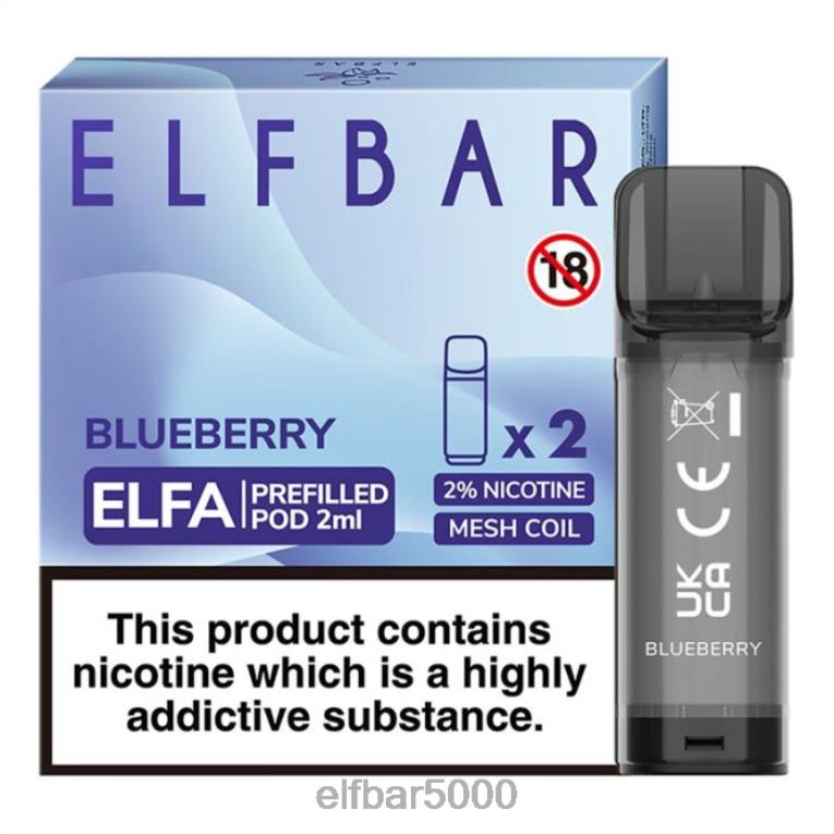 ELF BAR MARKET | RT44D106elfbar elfa naplnená tobolka - 2 ml - 20 mg (2 balenia) čučoriedka