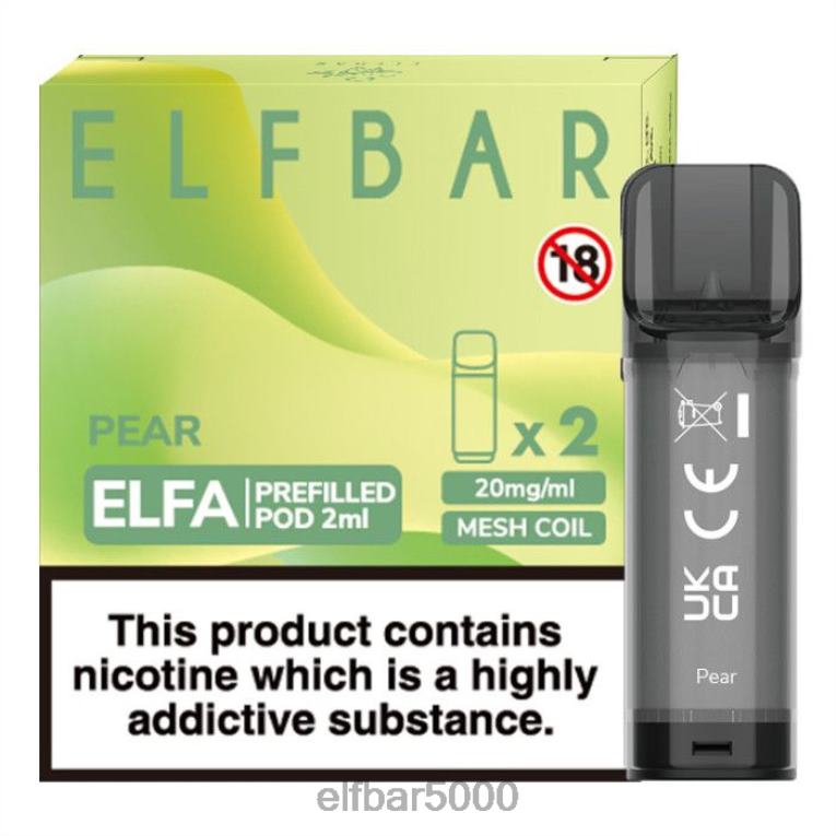 ELF BAR SLOVAKIA | RT44D123elfbar elfa naplnená tobolka - 2 ml - 20 mg (2 balenia) hruška