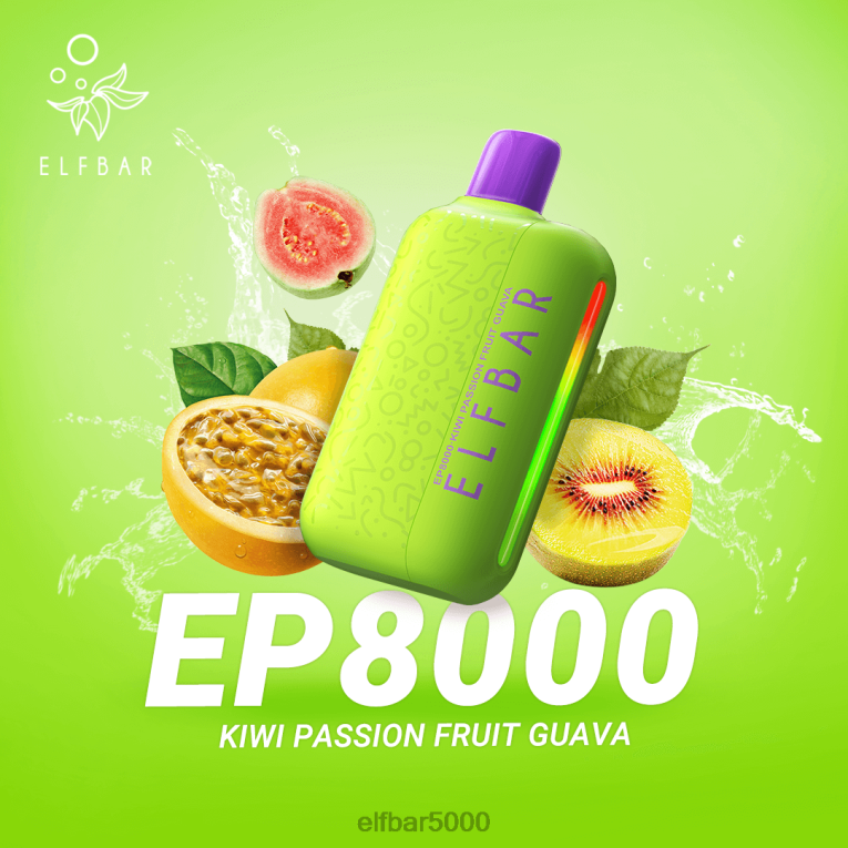 ELFBAR NAPLNE | RT44D362 ELFBAR jednorazové vapky nové ep8000 obláčiky kiwi mučenka guava