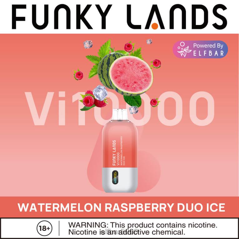 ELFBAR NAPLNE | RT44D462 ELFBAR funky lands jednorazový vape vi10000 potiahnutí vodný melón malina duo ľad